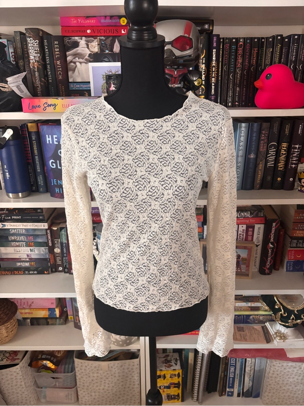 Windsor Cream Lace Long-Sleeve Blouse